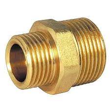 Ниппель лат. никель. переходн  1/2"х3/8" (ду15х10) нр-нр