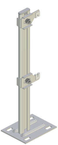 Напольный кронштейн регулируемый  КН4.70 (тип 10, 11, 20, 30 - 1 шт.) (Россия) Крепление за уши