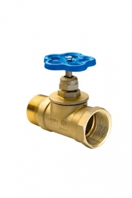 Клапан запорный латунь 15б1п, Ду 15 Ру16 м/м Цветлит